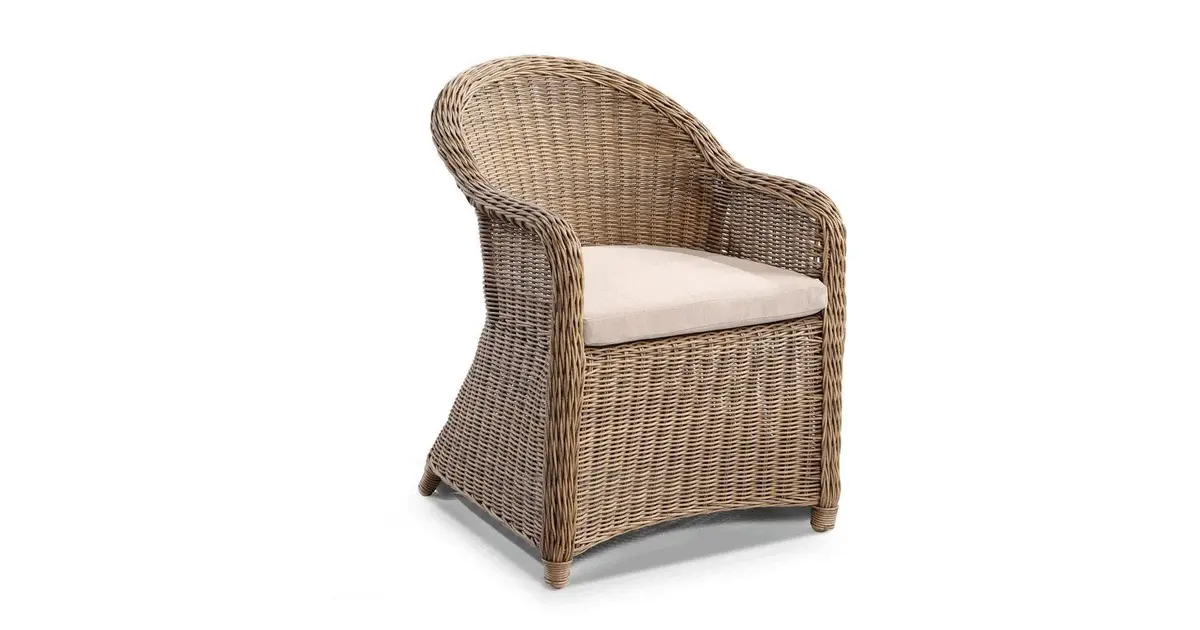 Plantation Full Round Wicker Dining Chair